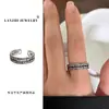 Lan zhi joias de prata 925 cruz retrô prata tailandesa boca solta personalidade anel de cauda anel de prata esterlina não desbota atacado feminino