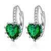 Pendientes de Zirconia en Forma de Corazón Super Hada de Venta Caliente Transfronteriza, Pendientes Versátiles de Gama Alta, Hebillas de Oreja de Moda de Corazón Clásico al por Mayor