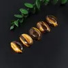 Temu Transfronteiriço Amazon Anel Oval de Pedra Natural Superfície 18*25 Anel de Contas de Cristal Incrustado com Pedras Semi-Preciosas DIY