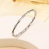 Pulsera de acero de titanio con diamantes transfronterizos, pulsera abierta para mujer chapada en oro de 18k, pulsera que no se decolora, pulsera de acero inoxidable al por mayor