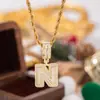 Collar Colgante de 26 Letras Completo de Diamante de Lujo Ligero Nueva Moda Transfronterizo Europeo y Americano 2026 para Mujeres Joyería Hip-Hop de Moda Venta al por Mayor