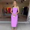 Verano 2024 Nuevo Europeo y Americano Amazon Transfronterizo para Mujer Color Sólido Hombros Descubiertos Sexy Sin Tirantes Ajustado al Cuerpo Vestido de Cadera
