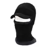 Gorro de punto en stock otoño e invierno para hombre para exteriores cálido que cubre la cara gorro de lana bufanda para ciclismo para mujer gorro tipo pasamontañas integrado con forro polar
