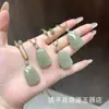Colgante de Jade Hetian Natural, Colgante Hebilla de Paz de Agua Transparente como el Hielo, Adorno de Jade con Nube Auspiciosa Verde Lago Marca Wuyi de Jade Hetian