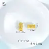 Mantra de Seis Palavras com Furo Passante Acessórios para Joias DIY, Contas Tradicionais de Ouro de Areia em Formato de Balde de Lótus, Contas Grandes com Furo Passante Estilo Chinês Banhadas a Ouro de Cobre