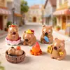 Capibara de Color Sólido Micro-Paisaje Artesanías de Resina Figura Linda Caja Ciega Adorno para Tablero de Coche