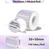 Papel Térmico Adhesivo Cuadrado y Redondo Transparente para Phomemo M110M220 Impresión Térmica