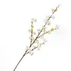 Novo Estilo Flor de Cerejeira Simulação Primavera Ano Novo Galhos de Flor de Pera Flores Artificiais Decoração de Sala de Estar Enfeites Decorações de Casamento Flor de Pessegueiro Transfronteiriço