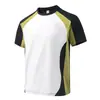 Camiseta Personalizada con Cremallera para Hombre, Camiseta Base de Retazos Cuello Redondo, Nueva Camiseta de Manga Corta de Verano para Hombre para Deportes al Aire Libre