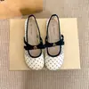 Zapatos Mary Jane de Lunares Wanwan Malla Estilo Coreano Planos de Suela Suave para Mujer Transpirables 2026 Zapatos de Abuela Falda Primavera Punta Redonda Con
