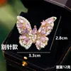 Nuevo Pasador de Solapa Rectangular con Animales de Diamantes Completos, Candado de Paz Rojo Chino, Rosas Elegantes, Accesorios para Ropa