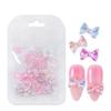 30 lazos de resina Aurora para decoración de uñas, joyas, explosiones rojas, pegatinas tridimensionales para uñas, accesorios de armadura de color diamante.
