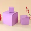 En stock caja de papel cuadrada para desarrollar color sólido DIY caja de papel de color grueso empaque por lotes caja de embalaje de caja ciega