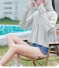Estilo Novo 2025 Roupas de Proteção Solar de Borracha Preta para Mulheres, Xale Respirável de Seda Gelada de Verão, Manto Estilo Capelete para Proteção Solar ao Ar Livre