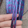 Cuerdas de Cabello Trenzadas de Colores, Bandas para el Cabello de Rastas de Siete Colores, Accesorios para el Cabello de Niños, Cuerdas para el Cabello de Rastas, Cintas Doradas