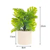 Planta Artificial Folha de Monstera Nórdica Planta Decorativa Pequena em Vaso para Escritório, Sala de Estar, Mesa de Trabalho, Orquídea Bonsai de Interior, Biomimética