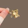 Estilo chinês Bonito Panda Broche Moda All-match Diamante-incrustado Animal Vintage Corpete Jaqueta Anti-running Pin Acessórios