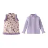 Nuevo Vestido Cheongsam Estilo Chino para Niñas Ropa de Invierno 2025 Nuevo Estilo Nacional Vestido Infantil Bebé Conjunto de Ropa para Saludo de Año Nuevo