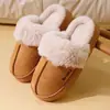 Chinelos de Algodão para Casa Transfronteiriços para Homens, Quentes para Interior e Exterior com Solas Antiderrapantes, Chinelos de Algodão Quentes e Espessos para Mulheres, Chinelos de Algodão para Outono e Inverno