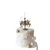 Vela Dorada Vintage para Hornear Estilo Ins Cake Europeo Velas Pequeñas Suministros para Arreglo de Mesa de Postres Fiesta de Cumpleaños Romántica