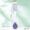 Escova massageadora facial de silicone dupla face transfronteiriça, pincel para máscara facial, pincel de base, pincel para aplicação de máscara de argila, escova de limpeza de silicone
