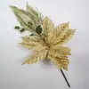 Nova Flor de Natal com Glitter de 26cm Decorações de Natal Festa Casa Acessórios de Galho Flores de Natal Artificiais Flores Artificiais