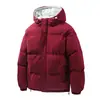 Chaqueta de Algodón Rellena de Plumón Color Sólido 2025 para Hombre Estilo Nuevo de Invierno Joven y de Mediana Edad Forrada de Polar con Relleno Extra Suelta Talla Grande Transfronteriza