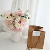 Bolso Espesado de 300g Diseño Simple Rectangular Bolso de Papel Kraft Bolsa de Regalo Bolsa para Regalo de Ramo Bolsa de Empaque