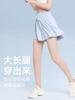Pantalones Cortos Deportivos de Verano para Mujer de Secado Rápido Dos en Uno Anti-Exposición para Correr Yoga Pantalones Cortos Ajustados Fitness Bádminton Tenis Falda Pantalón