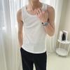 Camiseta sin mangas para hombre Baloncesto Deportes Color Sólido Fitness Chaleco de Canalé Casual Estudiantes Correr Entrenamiento Chaleco de Moda