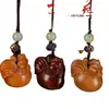 Yiming Xianyuan Talla de Sándalo Dibujo Animado Colgante Accesorios para Teléfono Móvil DIY Talla en Madera Lindo Animal Colgante Colgante para Bolsa