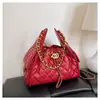 Elegante bolsa feminina estilo Chanel 2026 novo modelo bordado de diamantes bolsa de corrente bolsa saco de cordão bolsa de ombro transversal