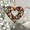 Novo Produto Transfronteiriço Pingente de Decoração de Natal com Nome de Livro Personalizado Acrílico Plano Árvore de Natal Pingente para Carro