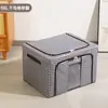 Caixa de armazenamento de roupas feita de tecido Oxford, à prova d'água, com estrutura de aço, transparente, caixa de armazenamento dobrável para guarda-roupa, carro e organização de edredons