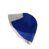Sombrero de pescador con costuras azules para mujer, sombrero de paja de cubo hueco transpirable de verano, sombrero de cuenca que estiliza la cara, pequeño, a prueba de sol, a prueba de sol, que cubre la cara