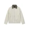 Roupas Vintage 25 Outono Novo Retro Americano Solto Casual Jaqueta Estilo Old Money com Gola Reversível de Cor Contrastante