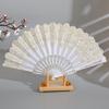 Abanico de plástico bronceado estilo europeo noble y elegante abanico plegable antiguo 7 pulgadas mayoreo de fábrica