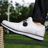 Nuevos Zapatos de Golf para Hombre para Exteriores Impermeables Resistentes al Desgaste Zapatos Deportivos Porosos Transpirables Antideslizantes Zapatos con Hebilla Giratoria