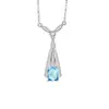 Colar Art Déco de Prata de Lei S925 com Pedra Preciosa para Mulheres, Pingente Geométrico de Ametista Peridoto, Corrente de Clavícula Levemente Luxuosa Atacado