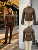 2026 Nova Moda Atacado Roupas Femininas Estilo Europeu e Americano Moda Esportiva Roupas de Algodão Esqui Gola Alta Roupas Quentes de Algodão