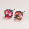 Pendientes de Cristal de Zirconia Blanca Redonda con Garras Cuatro, Explosiones Blancas K Blancas de Shein Transfronterizos para Mujer, 8 mm, Joyería de Oreja Simple de Moda Versátil