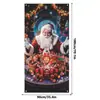 Cortina de Porta de Fundo de Natal Nova Transfronteiriça Decoração para Festa de Feriado Tecido de Fundo para Fotografia com Furos nos Quatro Cantos para Pendurar