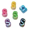 Miçangas de Letras Acrílicas com Revestimento UV e Furo Grande, Miçangas Coloridas para Pulseiras DIY, Acessórios Atacado, Componentes DIY