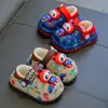 Chinelos infantis de algodão, design fofo de panda, para meninos e meninas, adequados para uso interno, macios e quentes, com solas grossas e características antiderrapantes