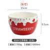Venta Directa de Fábrica Tazón Cerámico para Fideos Instantáneos para Uso Doméstico Tazón de Pastel de Fresa de 6 pulgadas Estilo Lindo Tazón de Yogur Vajilla Cerámica