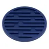 Posavasos de Silicona Rayado, Redondo 10cm Almohadilla Aislante de Calor, Posavasos de Té Drenante, Alfombrilla de Café para Hotel y Hogar, Estante de Almacenamiento
