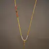 Corda para Pingente Tecida à Mão, Cordão de Colar com Nó Chinês Ajustável, Corda para Pendurar Fivela da Paz, Alça de Pescoço para Homens e Mulheres, Estilo Simples