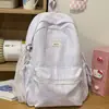 Mochila Casual de Cuadros Corrugados Estilo Nuevo para Niñas, Adecuada para Estudiantes de Secundaria, Preparatoria y Universidad, para la Clase y el Uso de Computadora
