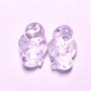 Cristal Púrpura y Blanco Natural, Hazte Rico Inmediatamente, Agujero Pasante Tridimensional de Doble Cara Pieza de Tallado para Accesorio de Pulsera DIY, Nuevo Modelo 2026