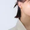 Marca Pendientes Versátiles Europeos y Americanos ins Simples de Nicho Cadena de Acero Titanio Chapada en Oro de 18K Pendientes de Falda para Mujer